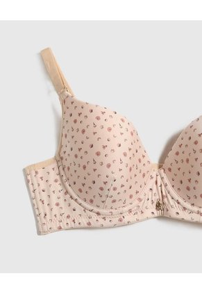Brasier Copa Completa Estampado  Para Mujer Rosa Patprimo