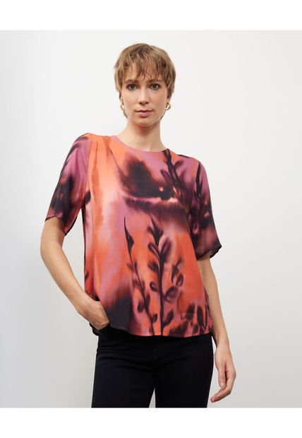 Blusa Para Mujer Manga Corta Color Rosado Marca Patprimo #30123289