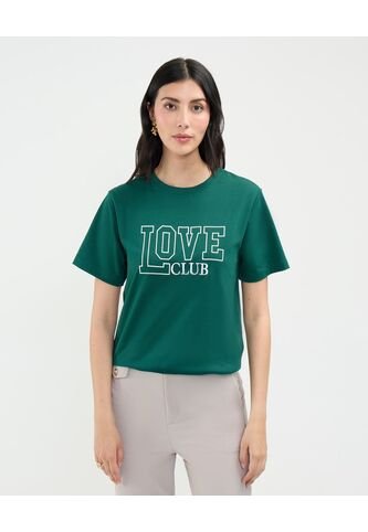 Camiseta Para Mujer Manga Corta Cuello Redondo Color Verde  Marca Patprimo #30093644 Patprimo