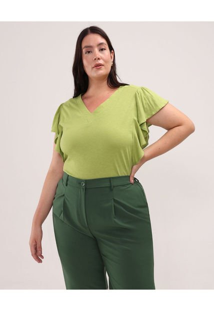 Camiseta Para Mujer Manga Corta Color Verde  Marca Patprimo #14091384