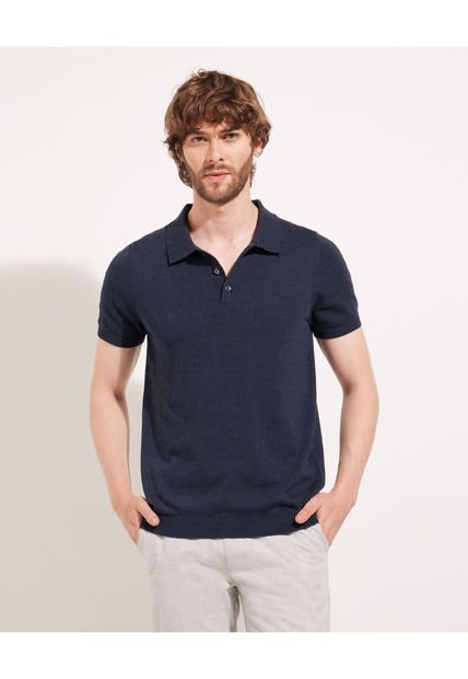 Polo Para Hombre Cuello Tejido Sin Bolsillo Color Azul  Marca Patprimo #44112395
