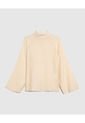 Blusa Plisada Cuello Alto  Para Mujer Amarillo Patprimo de Patprimo