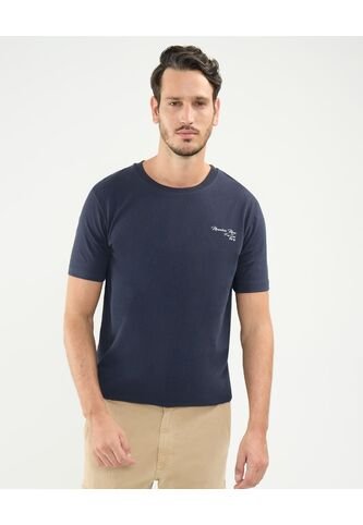 Camiseta Para Hombre Manga Corta Color Azul Oscuro Marca Patprimo #44090917 Patprimo