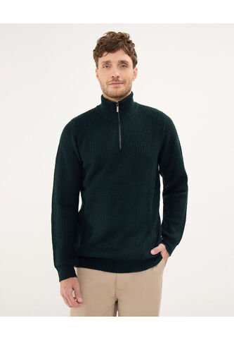 Saco Para Hombre Cuello Alto O Cuello Tortuga Color Verde  Marca Patprimo #44330218 Patprimo
