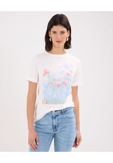 Camiseta Para Mujer Manga Corta Color Blanco Marca Patprimo #30093567