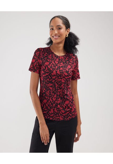 Camiseta Para Mujer Manga Corta Color Rojo  Marca Patprimo #30093537
