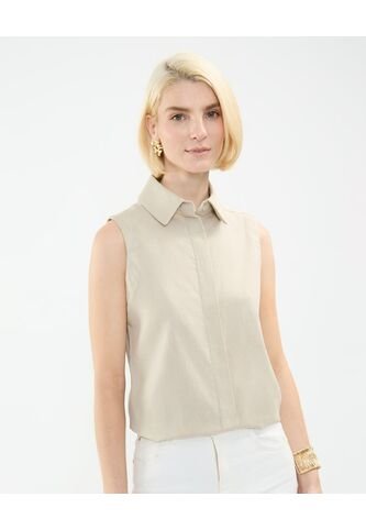 Camisa Para Mujer Manga Sisa Color Café Claro Marca Patprimo #30010668 Patprimo