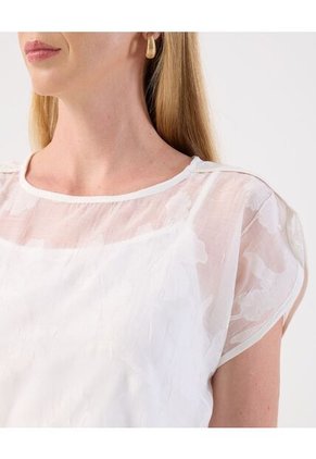 Blusa  Para Mujer Manga Corta Color Blanco Marca Patprimo #30123655