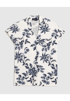 Camiseta Para Mujer Manga Corta Cuello V Color Blanco Marca Patprimo #30093660