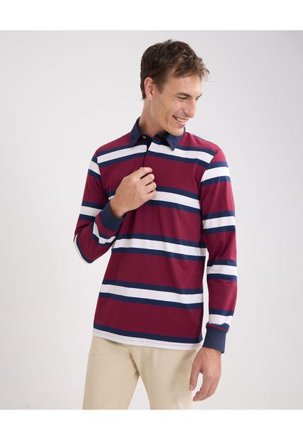 Polo Para Hombre Cuello Maquina Sin Bolsillo Color Vino Marca Patprimo #44112595