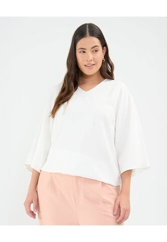 Blusa Para Mujer Manga 3/4 Color Crema Marca Patprimo #14121380 Patprimo