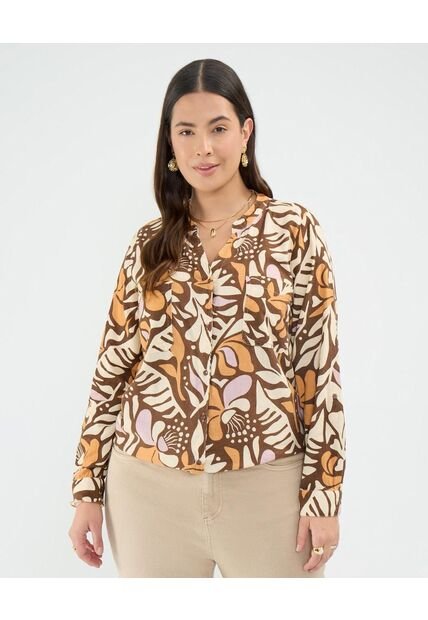 Blusa Para Mujer Manga Larga Color Café  Marca Patprimo #14121386