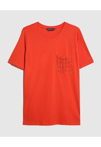 Camiseta Para Mujer Manga Corta Color Naranja Marca Patprimo #14091393 Patprimo