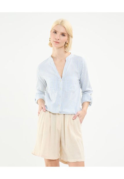 Blusa Para Mujer Manga Larga Color Azul Claro Marca Patprimo #30123393
