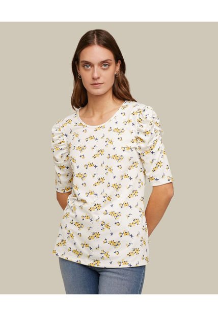 Camiseta Para Mujer Manga Corta Color Blanco Marca Patprimo #30092683