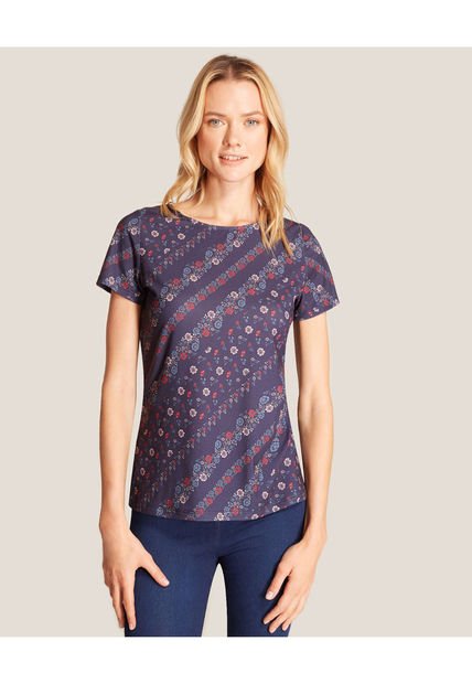 Camiseta Para Mujer Manga Corta Color Azul  Marca Patprimo #30092243