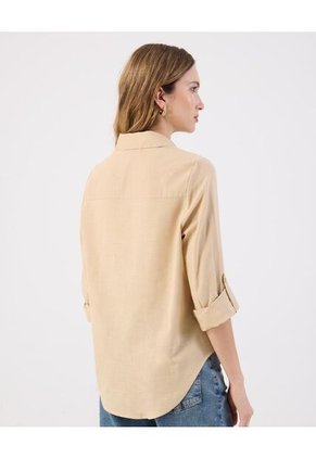 Camisa  Para Mujer Manga Larga Color Beige Marca Patprimo #30010761