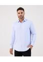 Camisa Formal De Manga Larga Con Bolsillo   Para Hombre Azul Patprimo de Patprimo