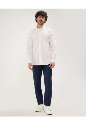 Camisa Para Hombre Manga Larga Sin Bolsillo Cuello Button D Color Crema Marca Patprimo #44013058