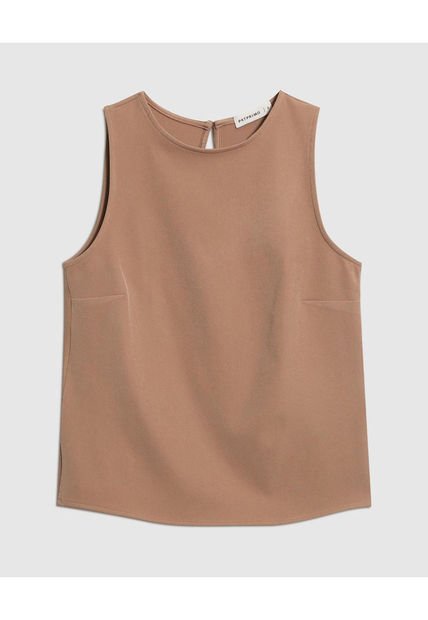 Blusa Para Mujer Manga Sisa Color Café Claro Marca Patprimo #30123380