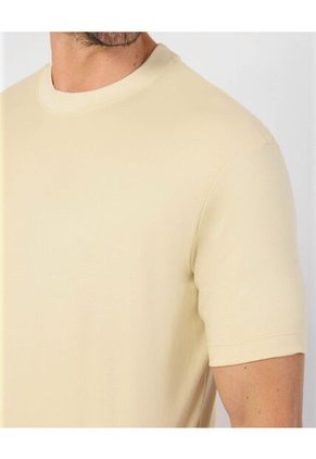 Camiseta  Para Hombre Manga Corta Cuello Redondo Color Amarillo Marca Patprimo #44090972