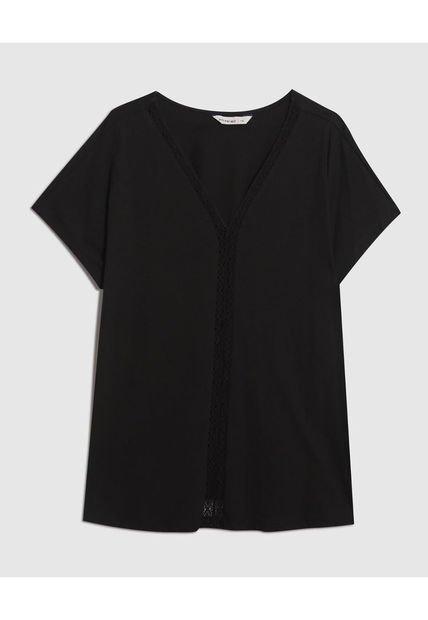 Camiseta Para Mujer Manga Corta Color Negro Marca Patprimo #14091397