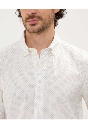 Camisa Para Hombre Manga Larga Sin Bolsillo Cuello Button D Color Crema Marca Patprimo #44013058