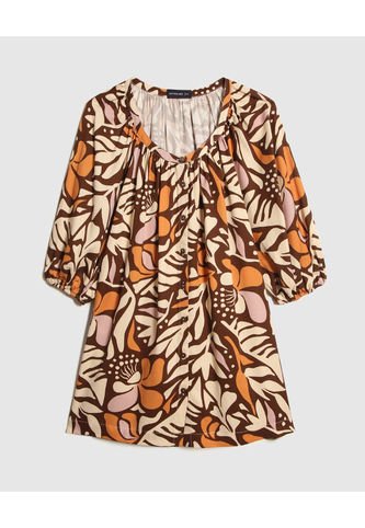 Blusa Para Mujer Manga Corta Color Café  Marca Patprimo #14121377 Patprimo