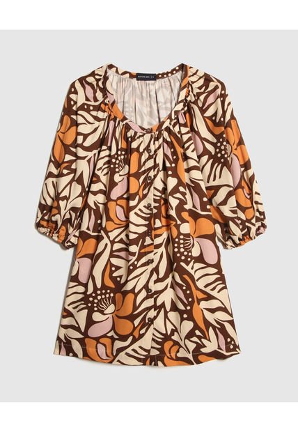 Blusa Para Mujer Manga Corta Color Café  Marca Patprimo #14121377