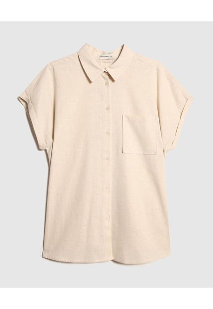 Camisa Para Mujer Manga Corta Color Café Claro Marca Patprimo #14010194