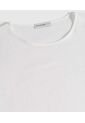 Blusa Unicolor Manga Corta Con Doblez   Para Mujer Blanco Patprimo de Patprimo