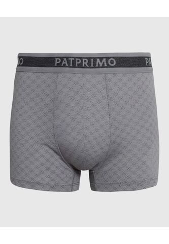 Bóxer Trunk Con Elástico Contramarcado X1 Para Hombre Gris Patprimo Patprimo