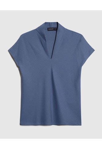 Camiseta Para Mujer Manga Corta Cuello V Color Azul  Marca Patprimo #30093659 Patprimo