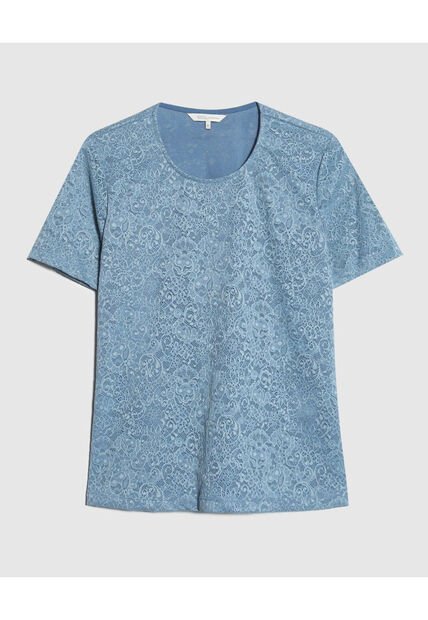 Camiseta Para Mujer Manga Corta Cuello Redondo Color Azul Claro Marca Patprimo #30093677