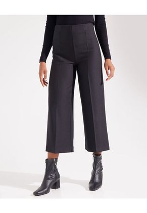 Pantalón Culotte Tiro Alto  Para Mujer Negro Patprimo