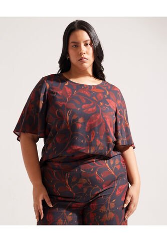 Blusa Para Mujer Manga Corta Color Azul  Marca Patprimo #14121300 Patprimo