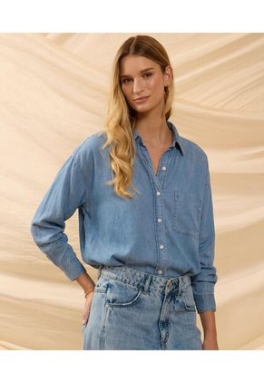 Camisa  Para Mujer Manga Larga Color Azul Marca Patprimo #30019459