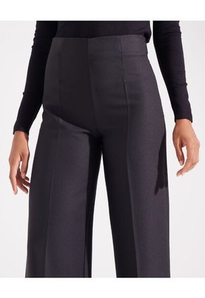 Pantalón Culotte Tiro Alto  Para Mujer Negro Patprimo