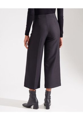 Pantalón Culotte Tiro Alto  Para Mujer Negro Patprimo