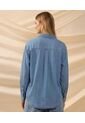Camisa  Para Mujer Manga Larga Color Azul Marca Patprimo #30019459 de Patprimo