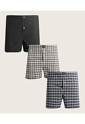 Pack X3 Boxer Amplio Plano Preteñido En Poli-Algodón X3 Para Hombre Surtido Patprimo