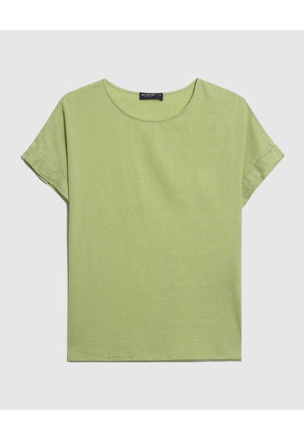 Blusa Para Mujer Manga Corta Color Verde  Marca Patprimo #30123454