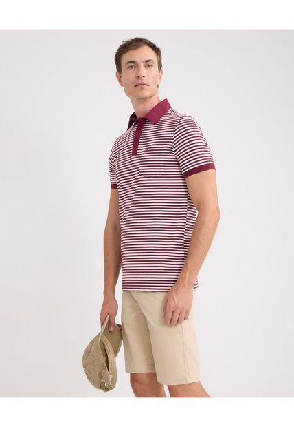 Polo Para Hombre Cuello Maquina Con Bolsillo Color Vino Marca Patprimo #44112623