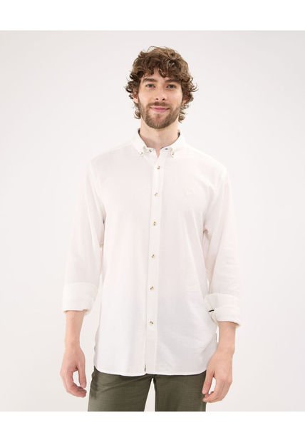 Camisa Para Hombre Manga Larga Sin Bolsillo Color Blanco Marca Patprimo #44013029