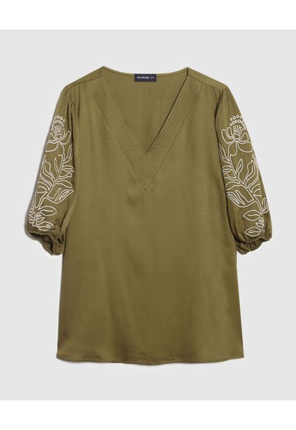 Blusa Para Mujer Manga Corta Color Verde  Marca Patprimo #14121378