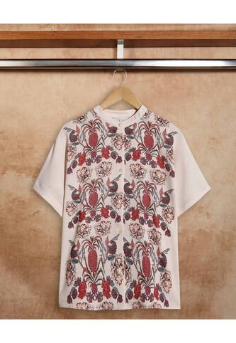 Blusa Para Mujer Manga Corta Color Azul  Marca Patprimo #30123441 Patprimo