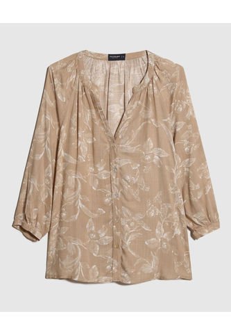 Blusa Para Mujer Manga 3/4 Color Café Claro Marca Patprimo #30123390 Patprimo