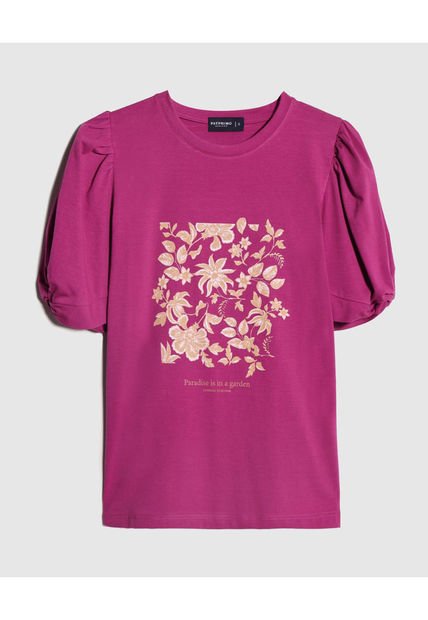 Camiseta Para Mujer Manga Corta Color Morado Marca Patprimo #30093656