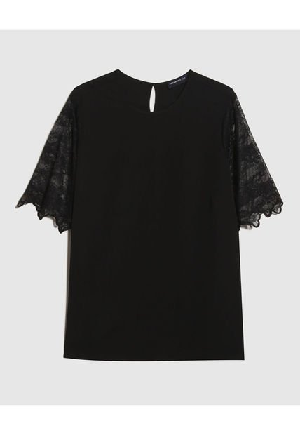 Blusa Para Mujer Manga Corta Color Negro Marca Patprimo #14121370