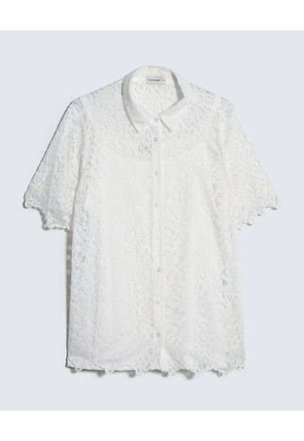Camisa Para Mujer Manga Corta Color Blanco Marca Patprimo #14010193